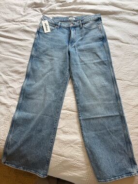 Wrangler Women's Light Blue Wide-Leg Denim Jeans